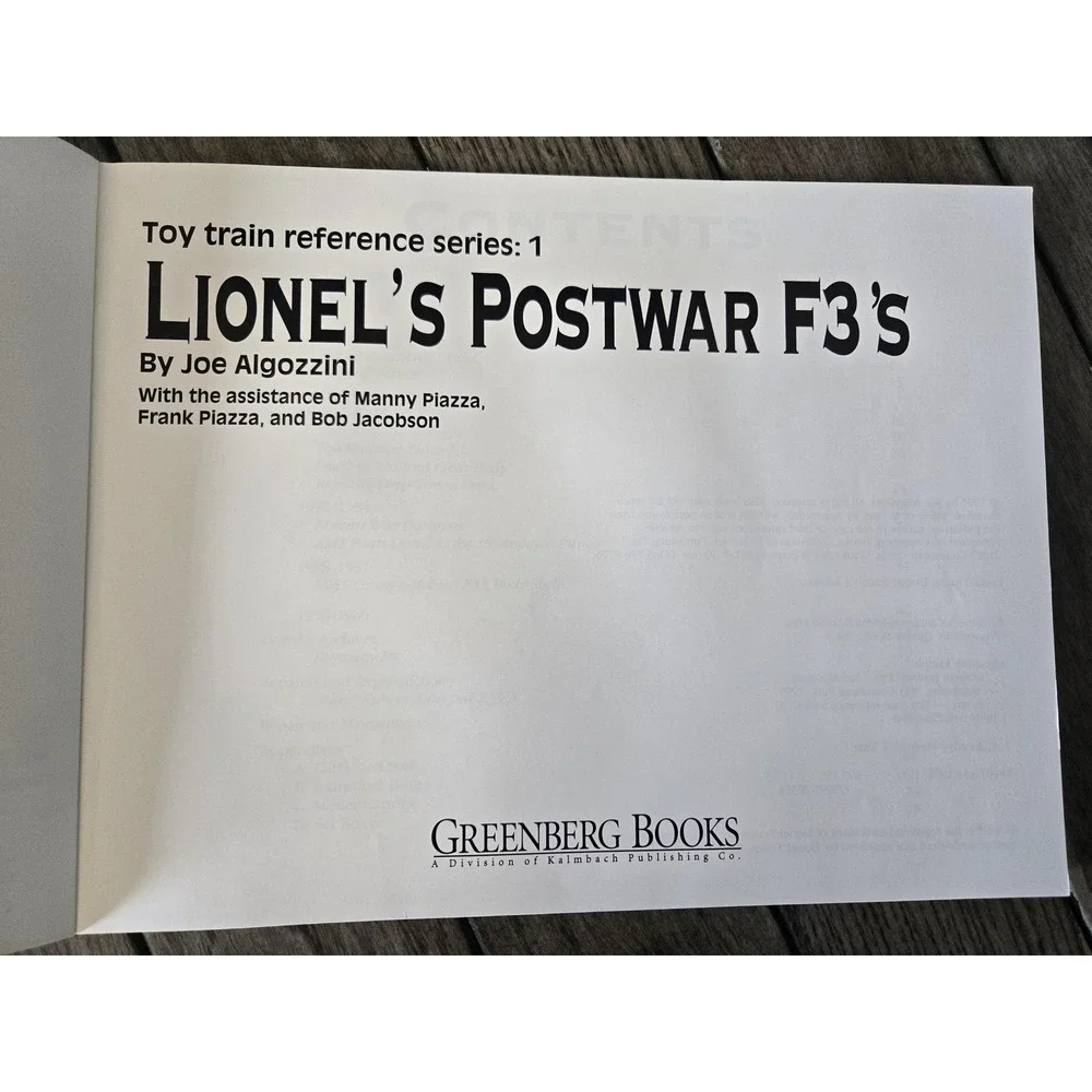 Vintage Lionel's Postwar F3's by Joe Algozzini Toy Train Reference Series 1